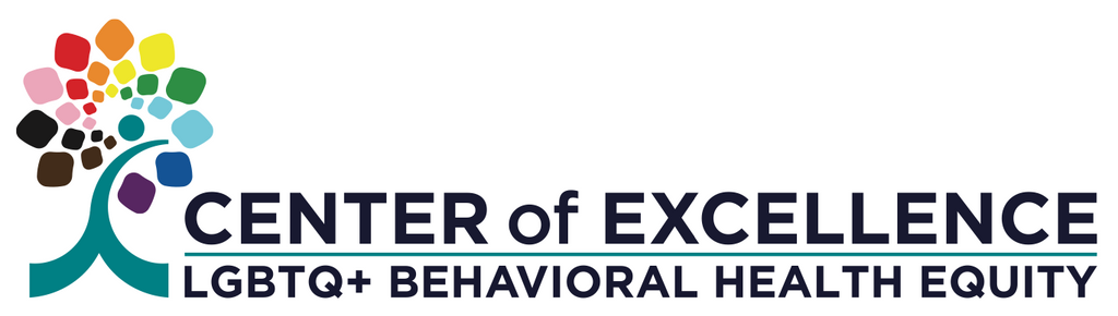 [Center of Excellence LGBTQ+ Behavioral Health Equity] logo